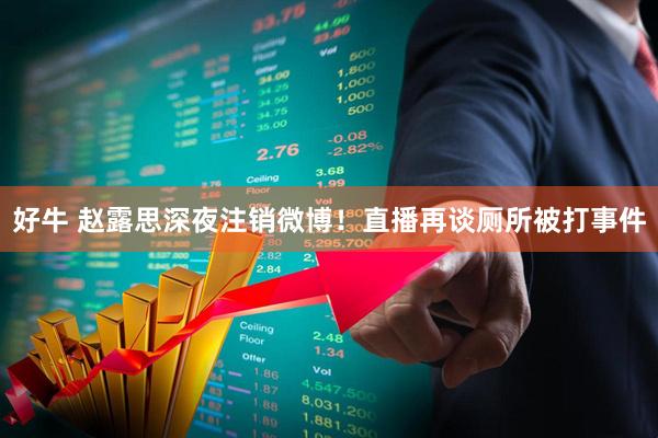 好牛 赵露思深夜注销微博！直播再谈厕所被打事件